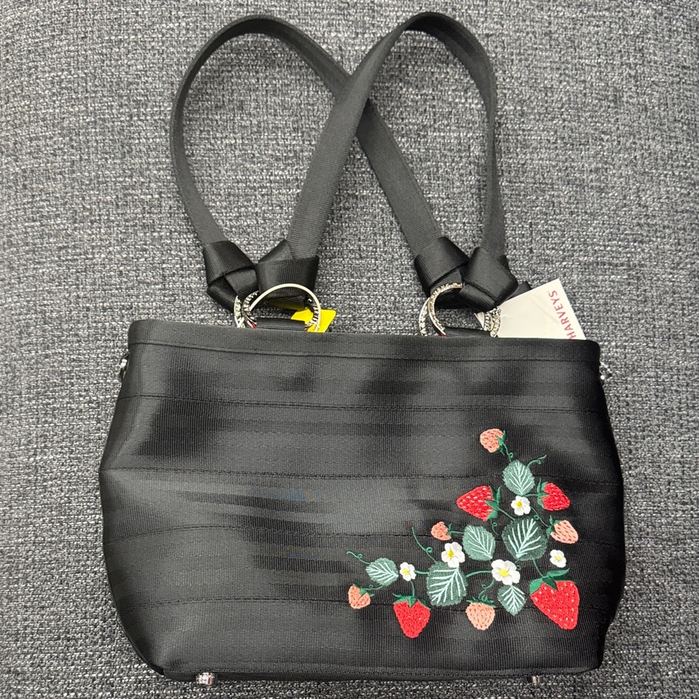 Black Embroidered Women's Bag